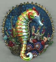 Seashorse button