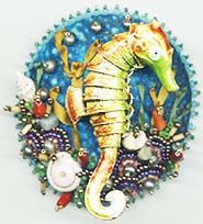 Seashorse button