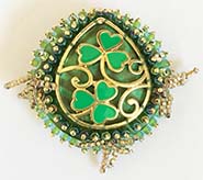 Double Shamrocks button
