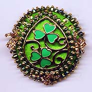 Double Shamrocks button
