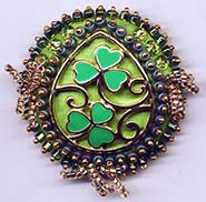 Double Shamrocks button