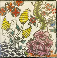 Zentangle Enameled garden button