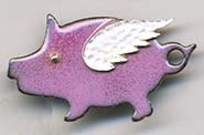 Flying Pig button