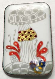 Zentangle Toadstool button