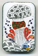 Zentangle Toadstool button