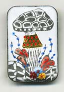 Zentangle Toadstool button