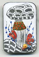 Zentangle Toadstool button