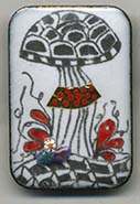 Zentangle Toadstool button