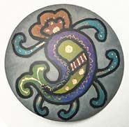 Paisley button