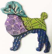 Poodle dog button
