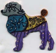 Poodle dog button