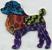 Poodle dog button