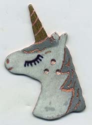 Unicorn head button