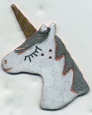 Unicorn head button