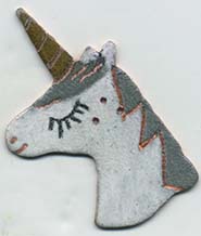 Unicorn head button