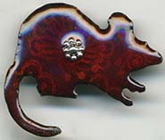 rat button basse taille enameled