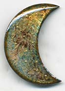 Crescent Moon button with paillons