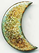 Crescent Moon button with paillons