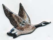 Flying Goose button realistic