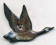 Flying Goose button realistic