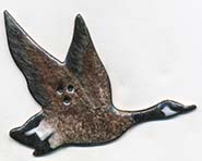 Flying Goose button realistic