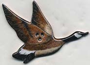 Flying Goose button realistic