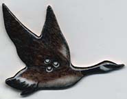 Flying Goose button realistic
