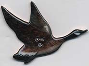 Flying Goose button realistic