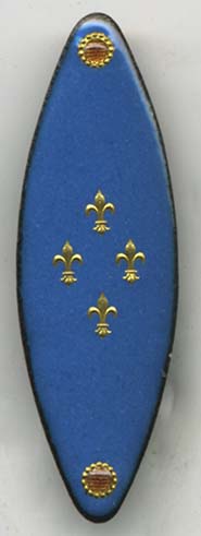 Fleur-de-lie button paillons