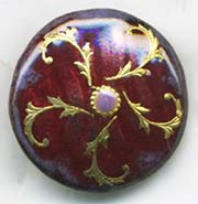 enameled button with pierreries