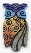 owl button metal
