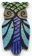 owl button metal