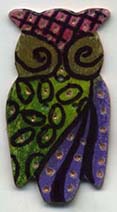 owl button metal