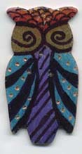 owl button metal