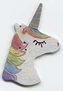 unicorn metal button