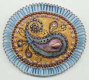 paisley gourd button