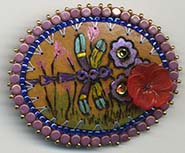 dragonfly button on gourd