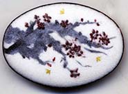 cherry tree branch button