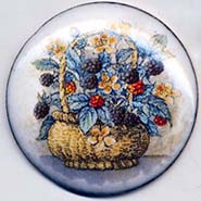 Basket of raspberries button
