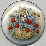 Strawberry fruit basket button