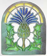 Thistle openwork plique-a-jour button