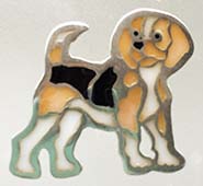 Standing Beagle button
