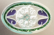 plique filigree button